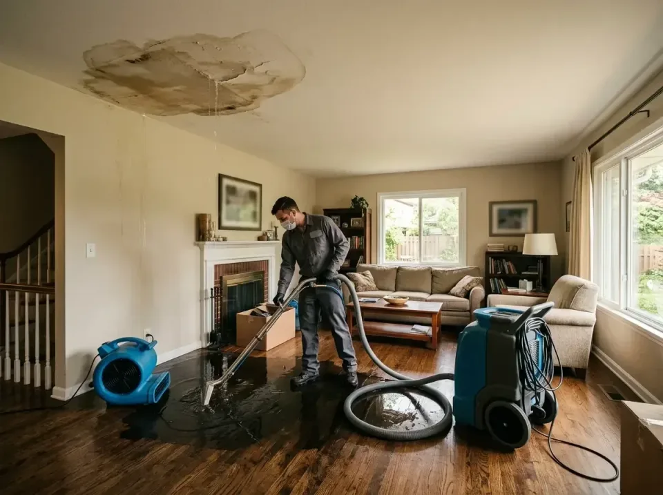 attic-pipe-burst-ceiling-drip-008 — frequently asked questions, Water Damage Restoration & Carpet Care in Fennimore, WI